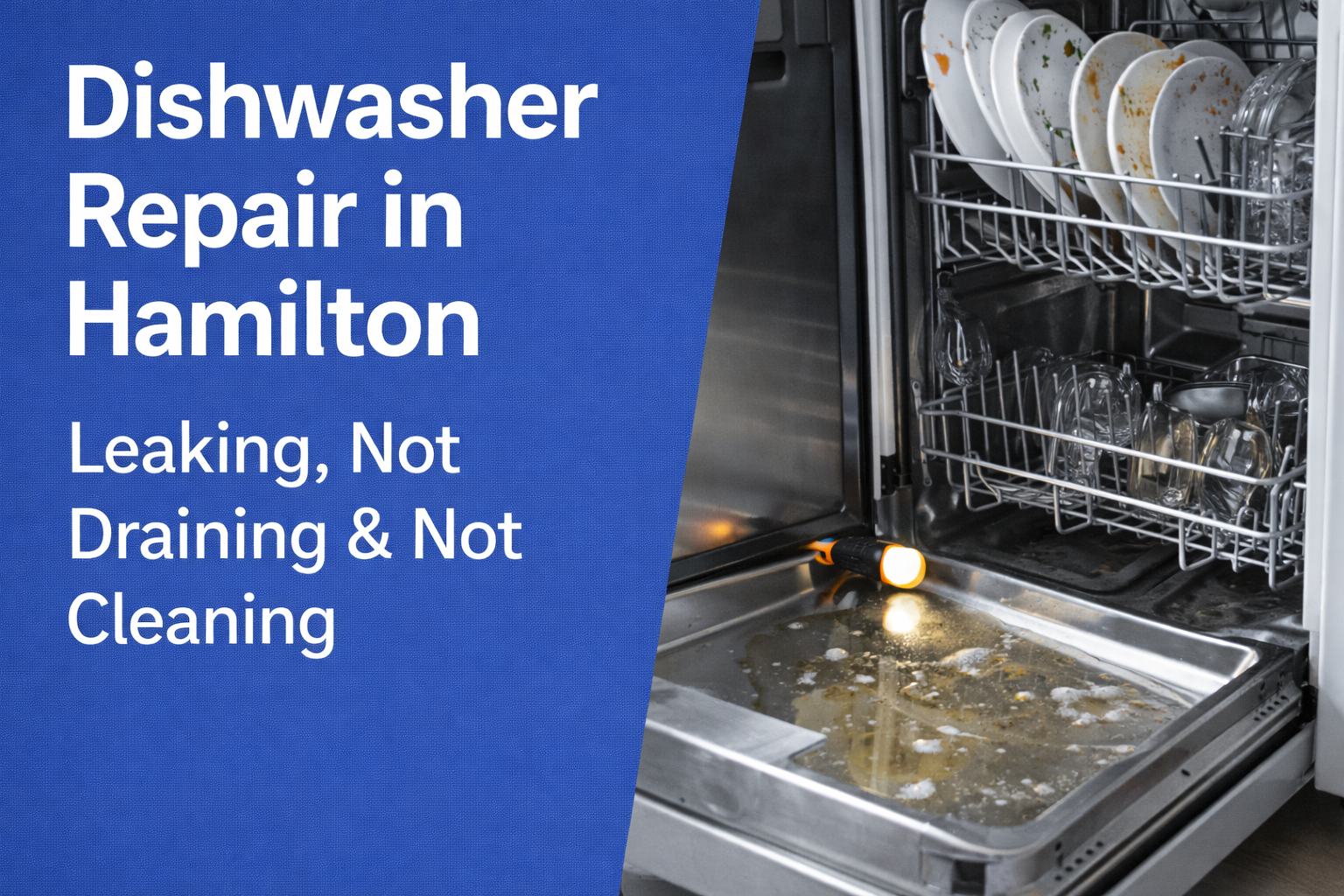Dishwasher Repair in Hamilton — Leaking, Not Draining & Not Cleaning